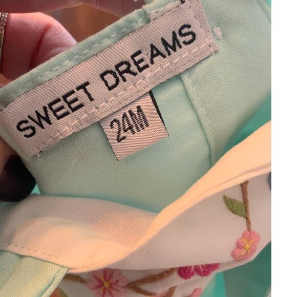 Sweet Dreams Embroidered Mint dress NWOT size 24 mo - Picture 3 of 3